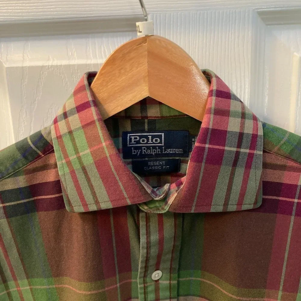 Polo Ralph Lauren Regent Long Sleeve Flannel Shirt  Classic Fit Size Small